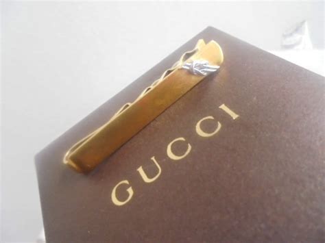 gucci silver tie clip